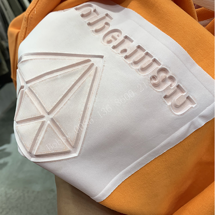 Fabric Embossing, hoodies embossing